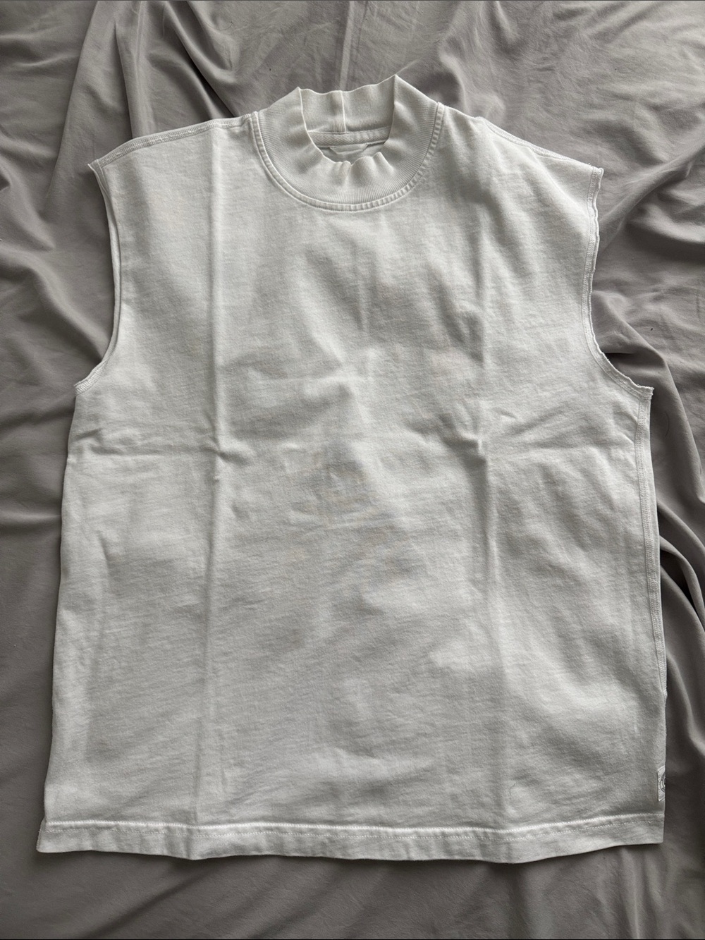 Reigning Champ White Sleeveless Crewneck Tank